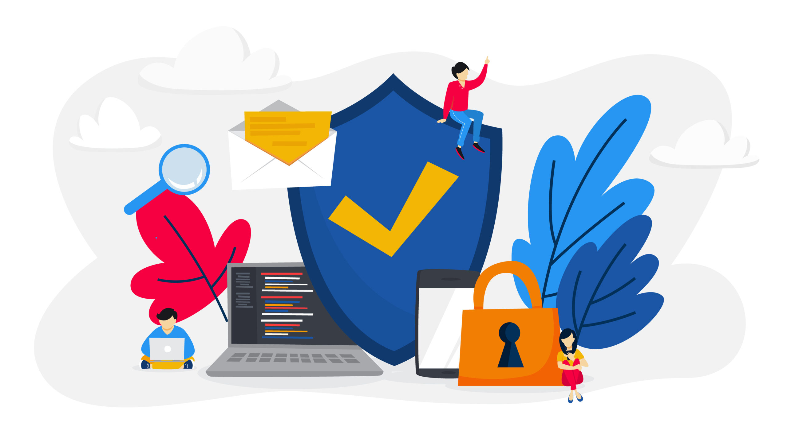 ilustración de protección de datos